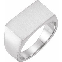 Charger l'image dans la galerie, Sterling Silver 15x9 mm Rectangle Signet Ring
