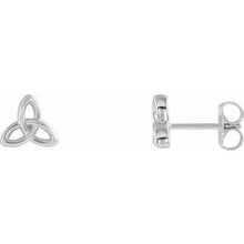 Load image into Gallery viewer, Sterling Silver Celtic-Inspired Trinity Earrings
