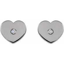 Load image into Gallery viewer, Youth Heart Earrings 

