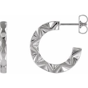 Sterling Silver Geometric Hoop Earrings