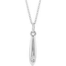 Load image into Gallery viewer, Sterling Silver .03 CTW Diamond Geometric 16-18&quot; Necklace
