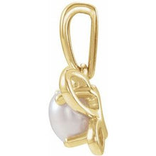 Load image into Gallery viewer, 14K Yellow 4x3 mm Oval June Youth Butterfly Birthstone Pendant
