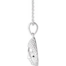 Load image into Gallery viewer, Sterling Silver 14.7x10.5 mm Meditation Buddha 16-18&quot; Necklace
