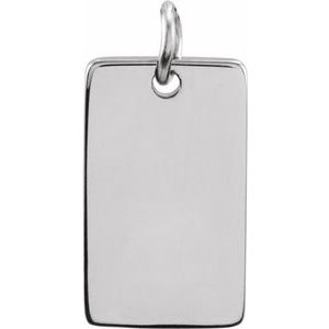 Sterling Silver 34x10 mm Be Posh¬Æ Rectangle Pendant
