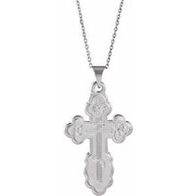 Charger l&#39;image dans la galerie, Sterling Silver 26x17 mm Orthodox Cross 18&quot; Necklace
