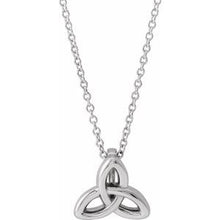 Load image into Gallery viewer, Sterling Silver Celtic-Inspired Trinity 16-18&quot; Necklace
