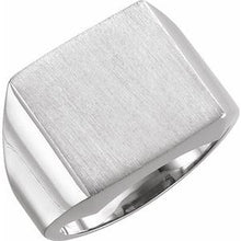 Load image into Gallery viewer, Platinum 16 mm Square Signet Ring
