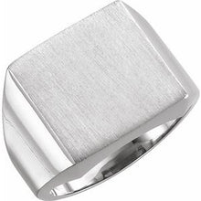 Load image into Gallery viewer, Platinum 18 mm Square Signet Ring
