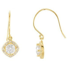 Charger l&#39;image dans la galerie, Boucles d&#39;oreilles en diamant 14K jaune 1 3/4 CTW
