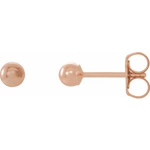 Ball Earrings with Bright Finish