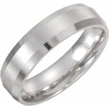Charger l&#39;image dans la galerie, Sterling Silver 5 mm Beveled Edge Band with Satin Finish Size 9.5
