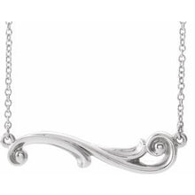 Load image into Gallery viewer, Sterling Silver Freeform Bar 16&quot; Necklace
