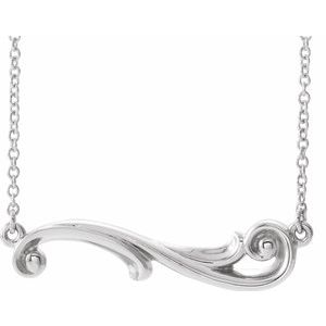 Sterling Silver Freeform Bar 16