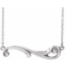 Load image into Gallery viewer, Sterling Silver Freeform Bar 18&quot; Necklace
