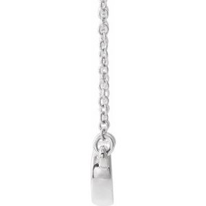 Sterling Silver Freeform Bar 16" Necklace