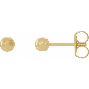 Ball Earrings with Bright Finish