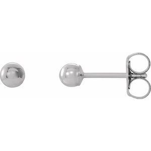 Ball Earrings with Bright Finish