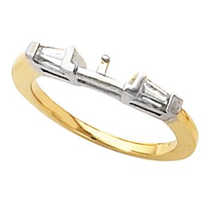 Baguette Accented Engagement Ring or Band