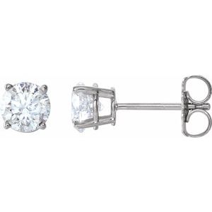 14K White 1 CTW Diamond Earrings
