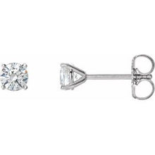 Load image into Gallery viewer, Platinum 3/4 CTW Diamond 4-Prong Cocktail-Style Earrings
