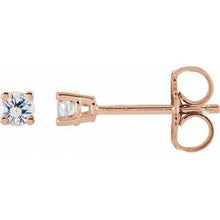 Load image into Gallery viewer, 14K Rose 2.5 mm Round Sapphire Earrings
