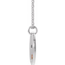 Load image into Gallery viewer, Sterling Silver Imitation Citrine Pierced Cross Disc 16-18&quot; Necklace
