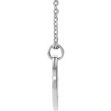 Load image into Gallery viewer, Sterling Silver Imitation Tourmaline Pierced Cross Disc 16-18&quot; Necklace
