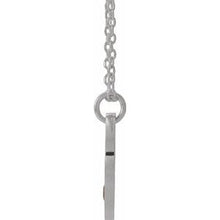 Load image into Gallery viewer, Sterling Silver Imitation Garnet Pierced Cross Disc 16-18&quot; Necklace

