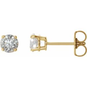 14K Yellow 3/4 CTW Diamond Earrings