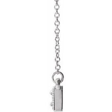 Charger l&#39;image dans la galerie, Sterling Silver Chatham¬Æ Created Emerald Three-Stone Granulated Bar 16-18&quot; Necklace
