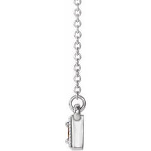 Load image into Gallery viewer, Sterling Silver Citrine Three-Stone Granulated Bar 16-18&quot; Necklace

