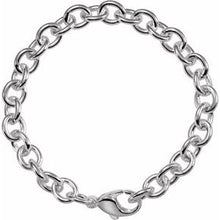 Load image into Gallery viewer, Sterling Silver Cable Link 8.5&quot; Bracelet
