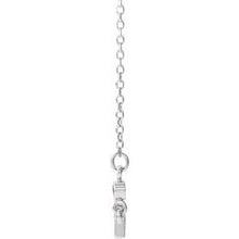 Charger l&#39;image dans la galerie, Sterling Silver Ruby Sideways Accented Cross 16-18&quot; Necklace
