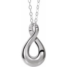 Charger l&#39;image dans la galerie, Sterling Silver Infinity-Inspired Ash Holder 18&quot; Necklace
