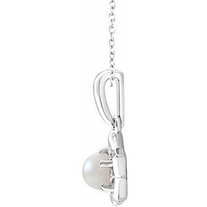 Sterling Silver 3 mm Round June Youth Star Birthstone 15" Necklace