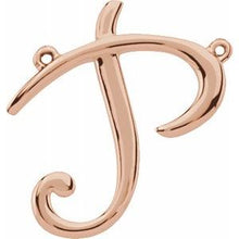 Load image into Gallery viewer, 14K Rose Script Initial P 16&quot; Necklace
