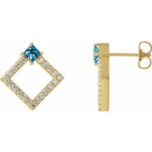 Load image into Gallery viewer, Platinum Ruby &amp; 1/3 CTW Diamond Earrings
