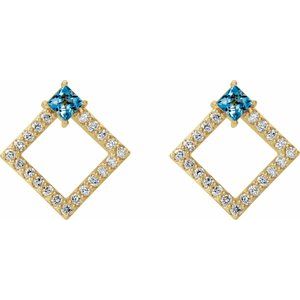 Accented Geometric Earrings   