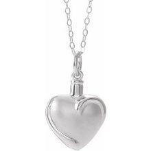 Charger l&#39;image dans la galerie, Sterling Silver Heart Ash Holder 18&quot; Necklace
