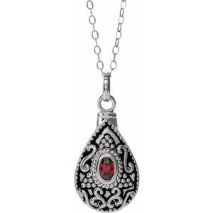 Tear Ash Holder Birthstone Necklace