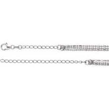 Load image into Gallery viewer, Sterling Silver 3-Strand Bead Chain 13-16&quot; Choker
