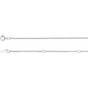 14K White 1 mm Adjustable Solid Cable 6 1/2-7 1/2" Bracelet