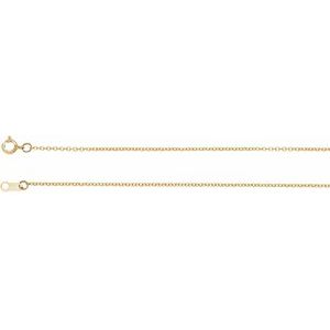 Yellow Gold Filled 1 mm Solid Cable 30" Chain