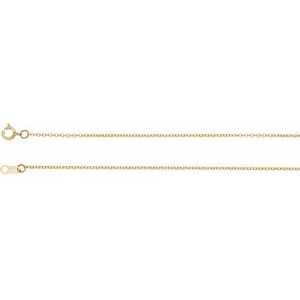 14K Yellow 1 mm Solid Cable 7