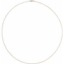 Load image into Gallery viewer, 10K Rose 1 mm Solid Cable 20&quot; Chain
