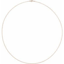 Charger l&#39;image dans la galerie, 14K Rose Gold-Filled 1 mm Solid Cable 20&quot; Chain
