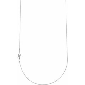 Sterling Silver Lightning Bolt 18