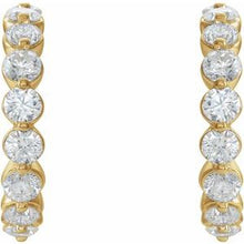 Load image into Gallery viewer, 14K Yellow 1 3/8 CTW Diamond Hoop Earrings
