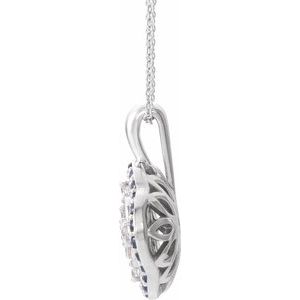 Halo-Style Cluster Necklace or Pendant  