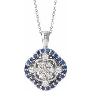 Halo-Style Cluster Necklace or Pendant  